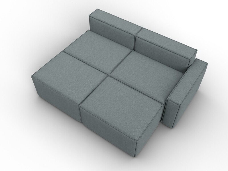 Диван угловой модульный Лига-063 угол правый, Рогожка, Амур 07 серый