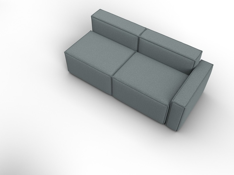 Диван угловой модульный Лига-063 угол правый, Рогожка, Амур 07 серый
