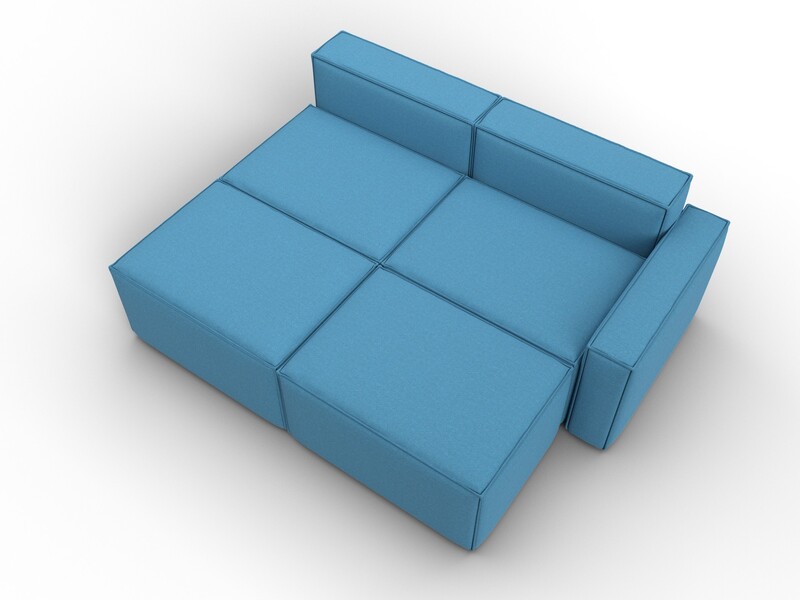 Диван угловой модульный Лига-063 угол правый, Рогожка, Амур 10 голубой