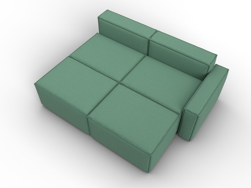 Диван угловой модульный Лига-063 угол правый, Рогожка, Амур 11 зеленый