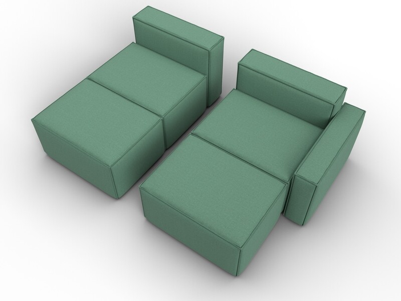 Диван угловой модульный Лига-063 угол правый, Рогожка, Амур 11 зеленый