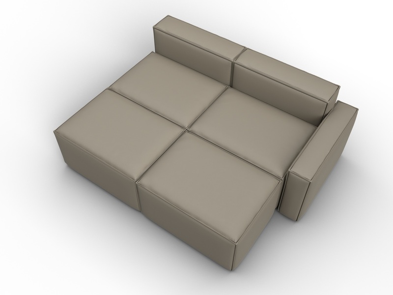 Диван угловой модульный Лига-063 угол правый, Экокожа, GRIFON 04 бежевый