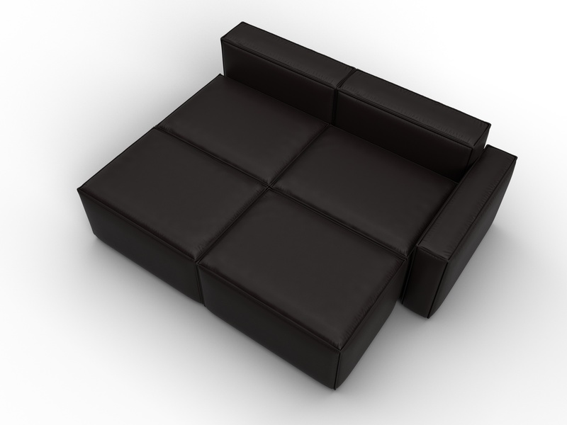 Диван угловой модульный Лига-063 угол правый, Экокожа, GRIFON 12 коричневый