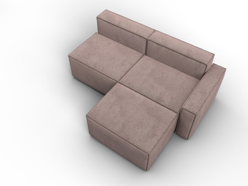 Диван угловой модульный Лига-063 угол правый, Велюр, TOWER 05 бежевый