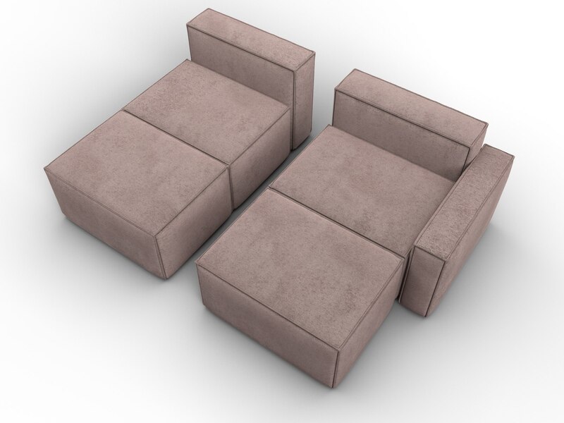 Диван угловой модульный Лига-063 угол правый, Велюр, TOWER 05 бежевый