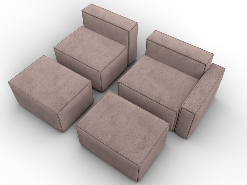 Диван угловой модульный Лига-063 угол правый, Велюр, TOWER 05 бежевый