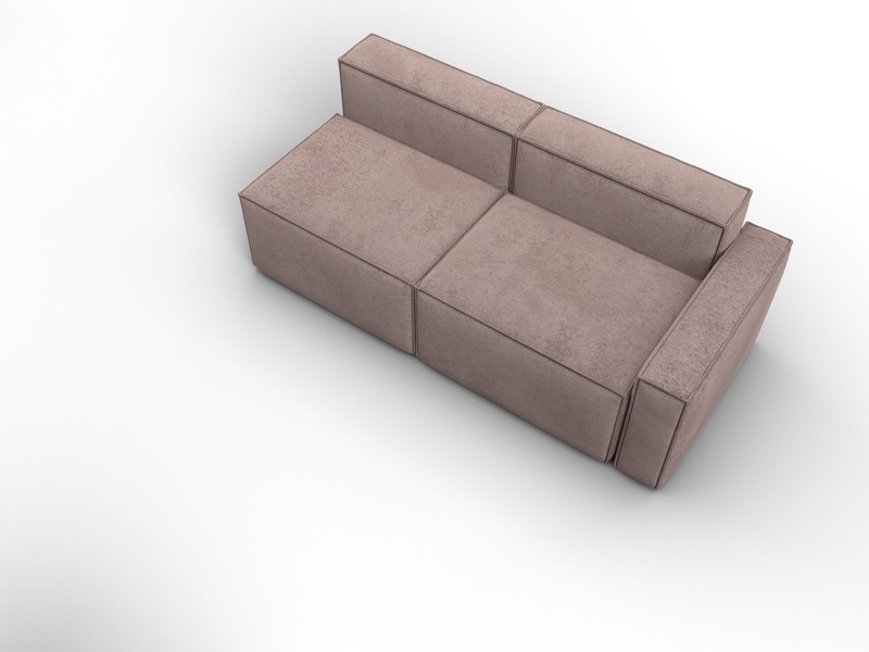 Диван угловой модульный Лига-063 угол правый, Велюр, TOWER 05 бежевый