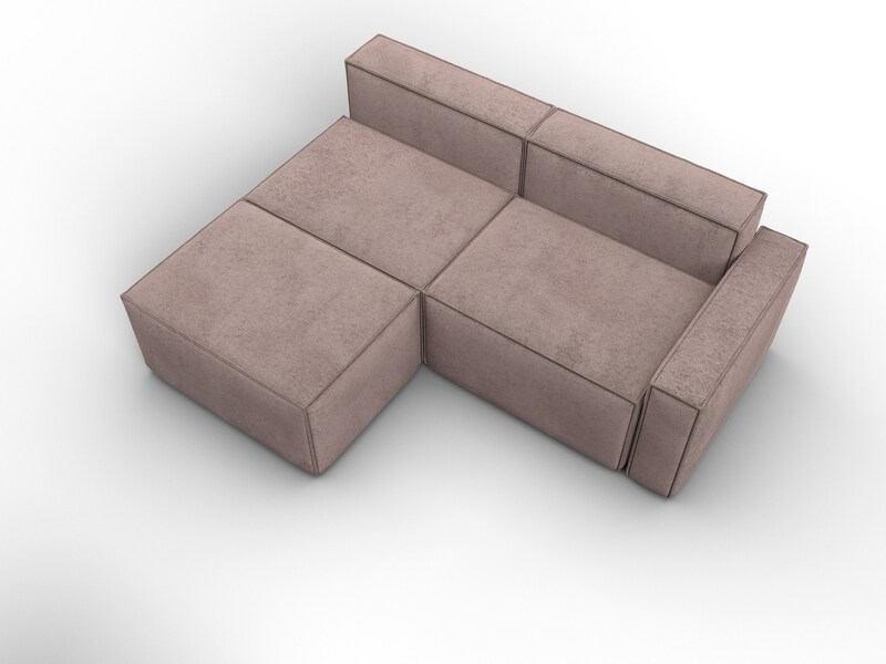 Диван угловой модульный Лига-063 угол правый, Велюр, TOWER 05 бежевый