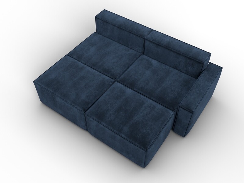 Диван угловой модульный Лига-063 угол правый, Велюр, TOWER 13 синий