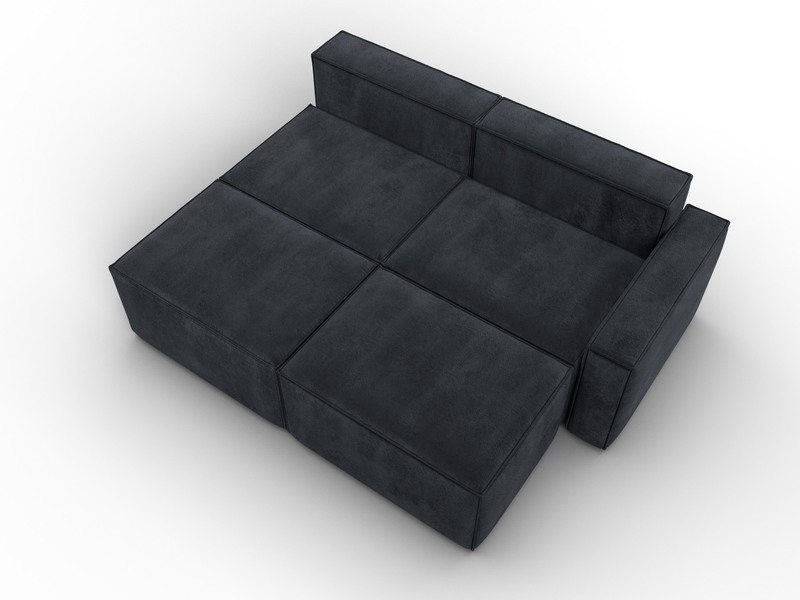 Диван угловой модульный Лига-063 угол правый, Велюр, TOWER 11 темно-серый
