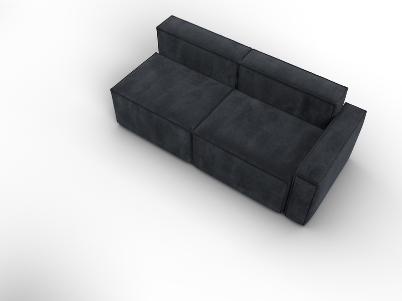 Диван угловой модульный Лига-063 угол правый, Велюр, TOWER 11 темно-серый