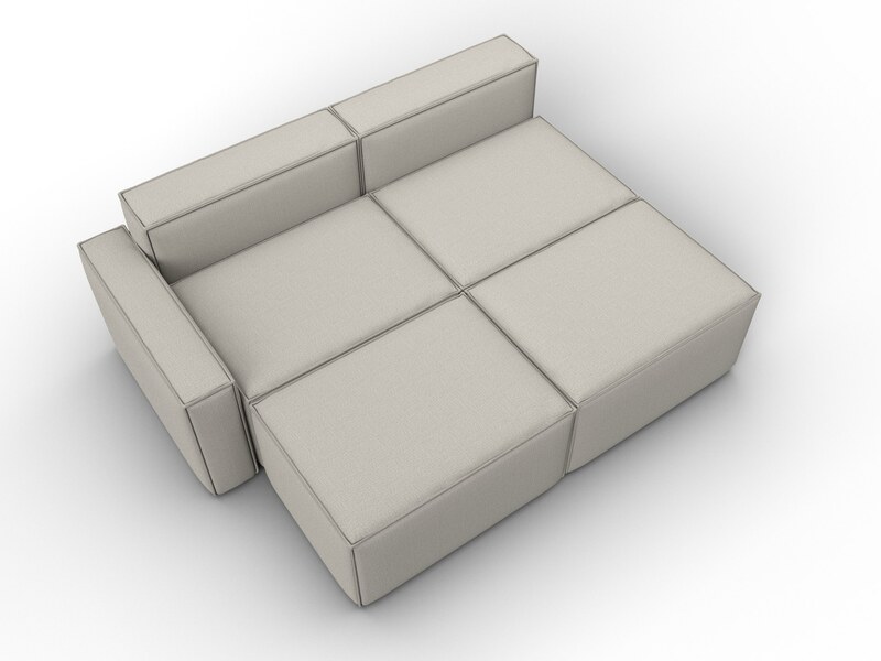 Диван угловой модульный Лига-063 угол левый, Рогожка, Амур 02 бежевый