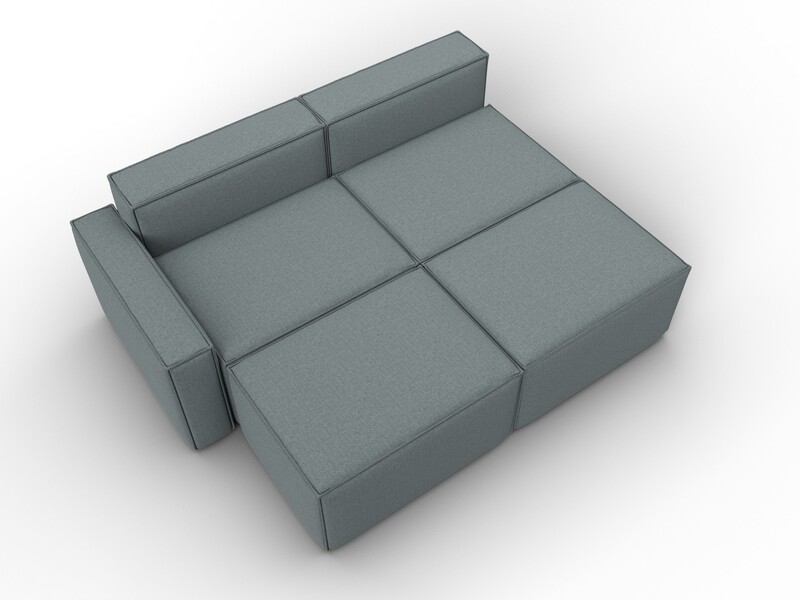 Диван угловой модульный Лига-063 угол левый, Рогожка, Амур 07 серый