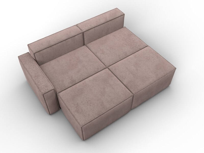 Диван угловой модульный Лига-063 угол левый, Велюр, TOWER 05 бежевый