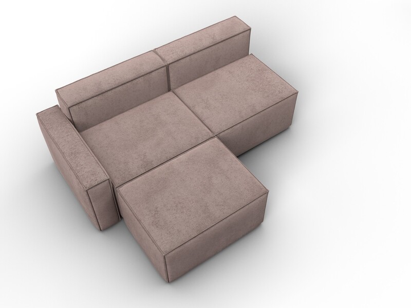 Диван угловой модульный Лига-063 угол левый, Велюр, TOWER 05 бежевый