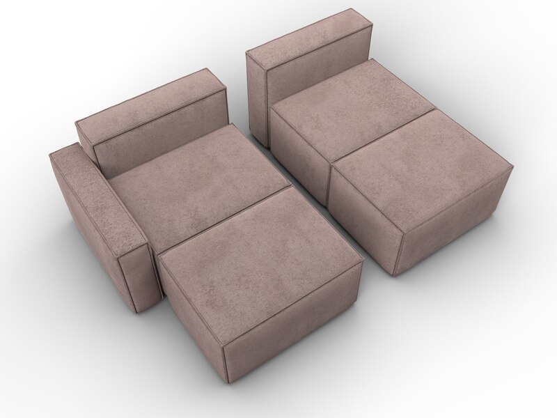 Диван угловой модульный Лига-063 угол левый, Велюр, TOWER 05 бежевый