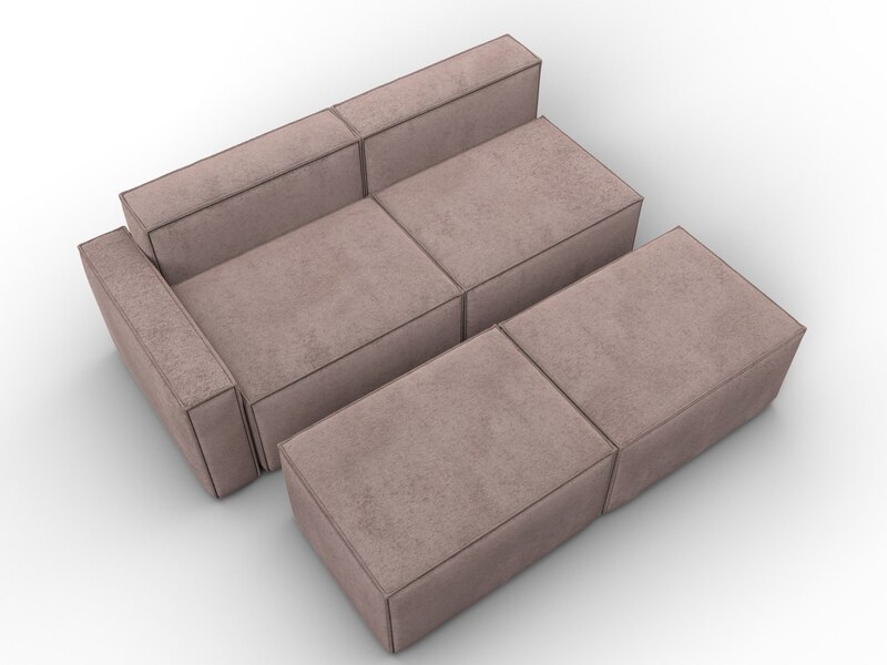 Диван угловой модульный Лига-063 угол левый, Велюр, TOWER 05 бежевый