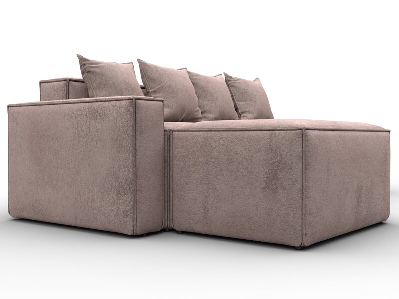 Диван угловой модульный Лига-063 угол левый, Велюр, TOWER 05 бежевый