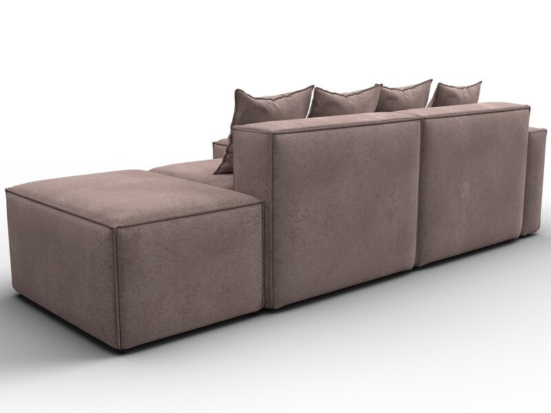 Диван угловой модульный Лига-063 угол левый, Велюр, TOWER 05 бежевый