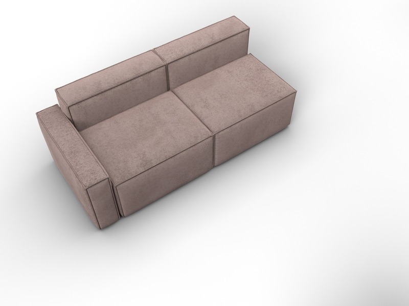 Диван угловой модульный Лига-063 угол левый, Велюр, TOWER 05 бежевый