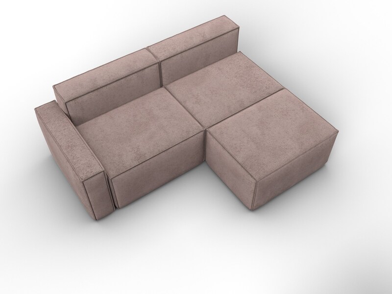 Диван угловой модульный Лига-063 угол левый, Велюр, TOWER 05 бежевый