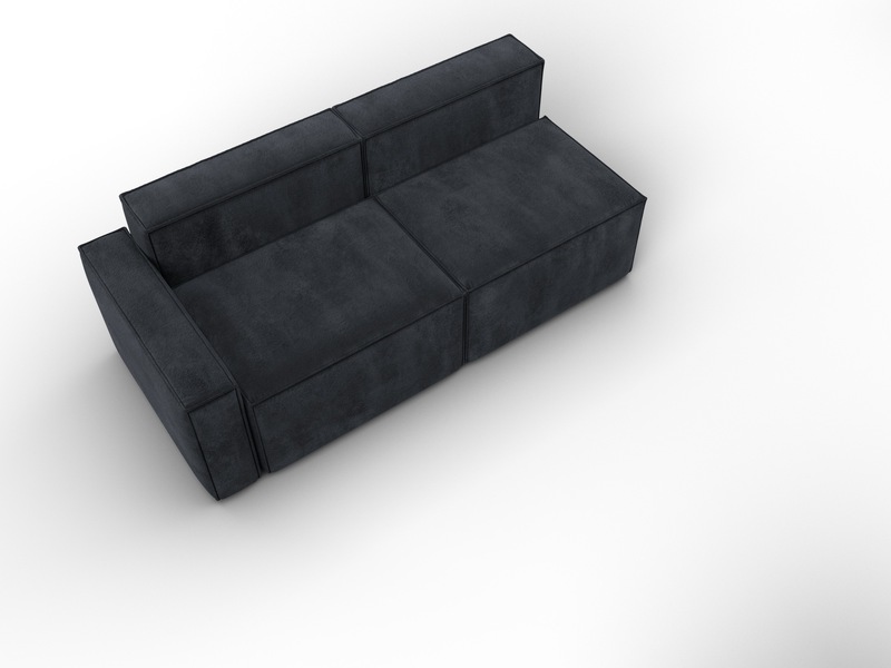 Диван угловой модульный Лига-063 угол левый, Велюр, TOWER 11 темно-серый