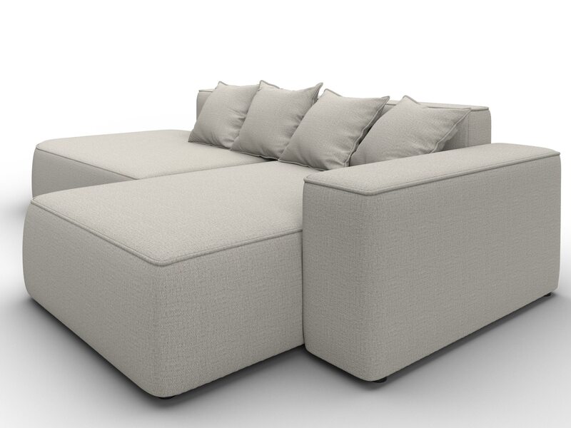 Диван угловой Лига-065 угол правый, Рогожка, Амур 02 бежевый