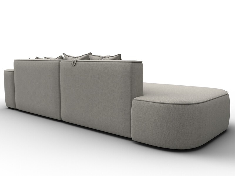 Диван угловой Лига-065 угол правый, Рогожка, Амур 02 бежевый