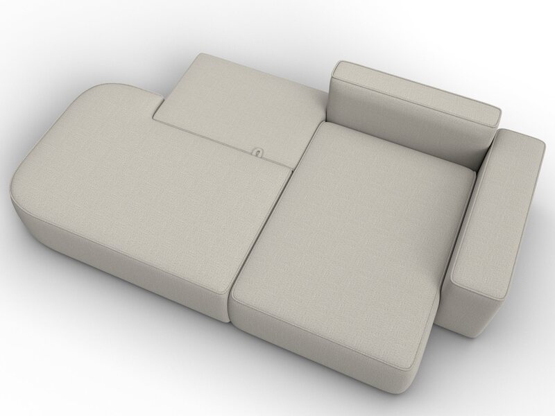 Диван угловой Лига-065 угол правый, Рогожка, Амур 02 бежевый