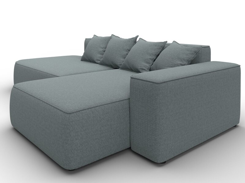 Диван угловой Лига-065 угол правый, Рогожка, Амур 07 серый