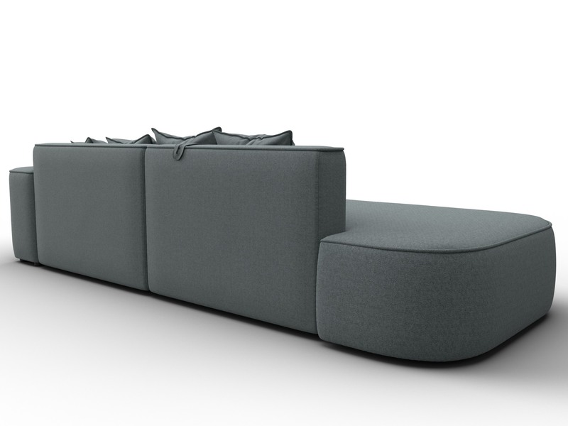 Диван угловой Лига-065 угол правый, Рогожка, Амур 07 серый