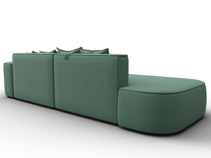 Диван угловой Лига-065 угол правый, Рогожка, Амур 11 зеленый