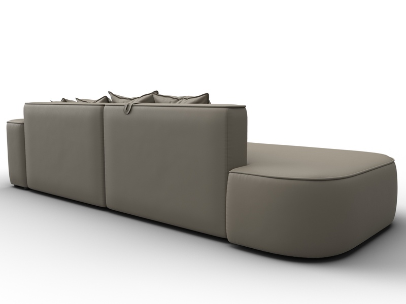 Диван угловой Лига-065 угол правый, Экокожа, GRIFON 04 бежевый