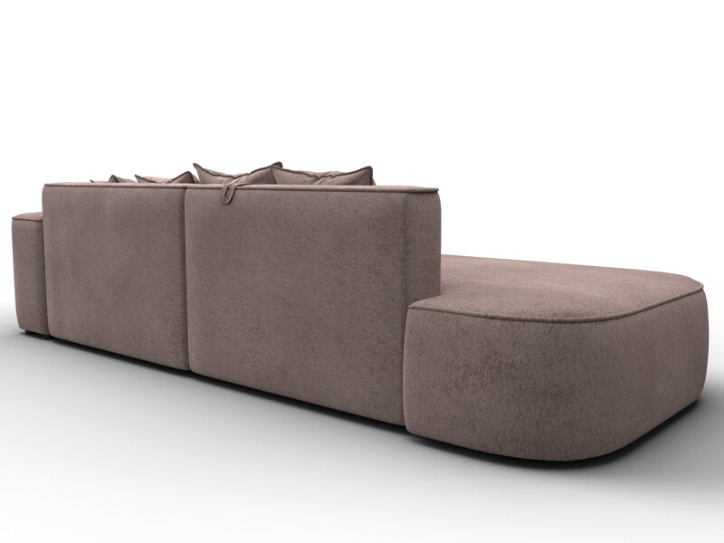 Диван угловой Лига-065 угол правый, Велюр, TOWER 05 бежевый