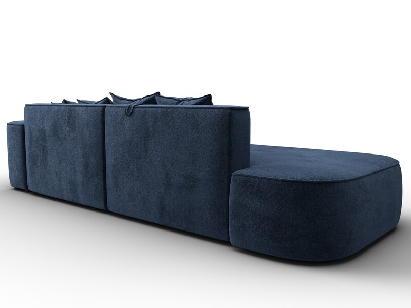 Диван угловой Лига-065 угол правый, Велюр, TOWER 13 синий