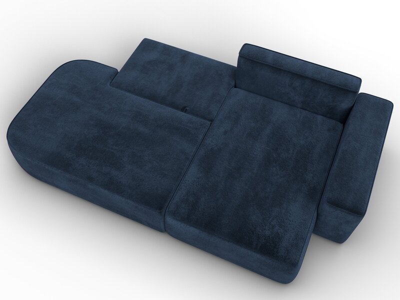 Диван угловой Лига-065 угол правый, Велюр, TOWER 13 синий