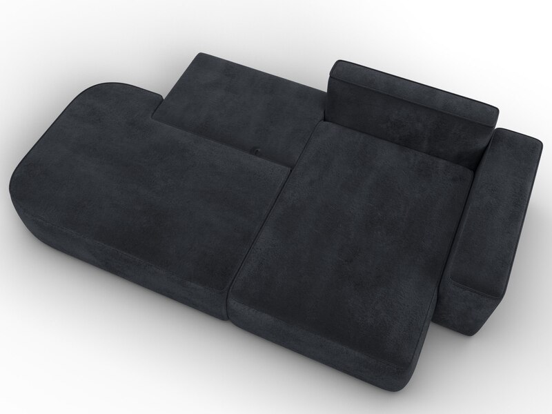 Диван угловой Лига-065 угол правый, Велюр, TOWER 11 темно-серый