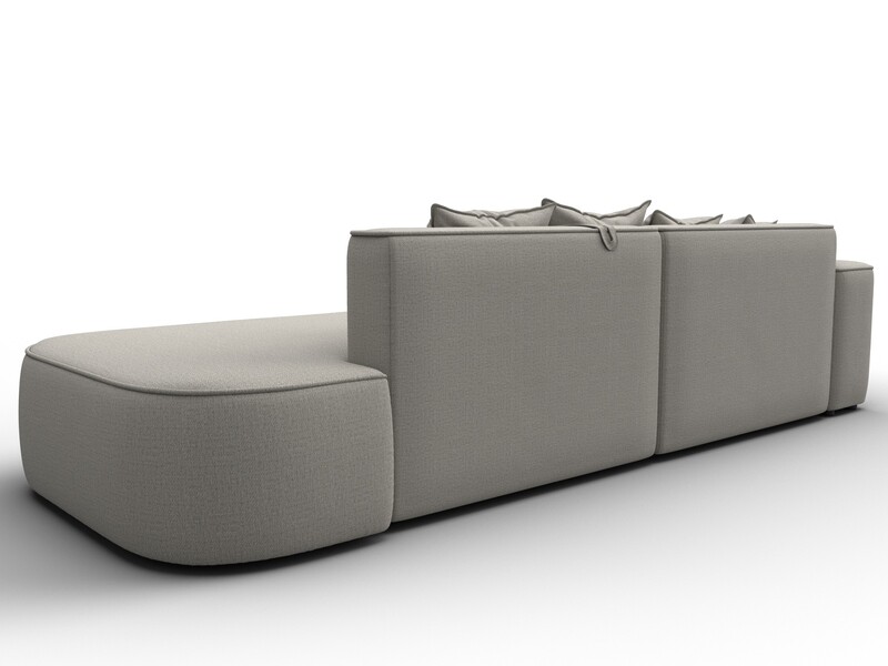 Диван угловой Лига-065 угол левый, Рогожка, Амур 02 бежевый