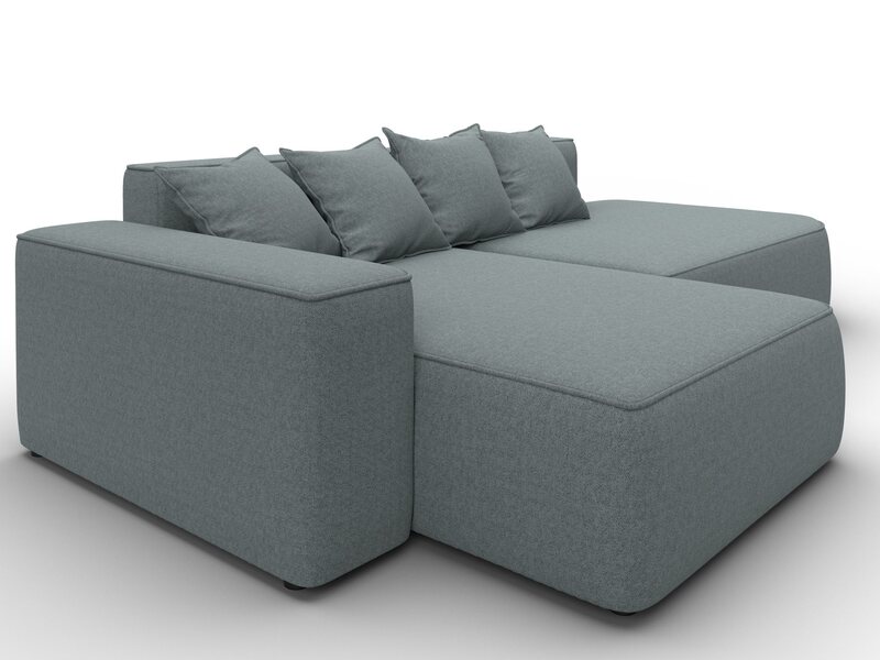 Диван угловой Лига-065 угол левый, Рогожка, Амур 07 серый