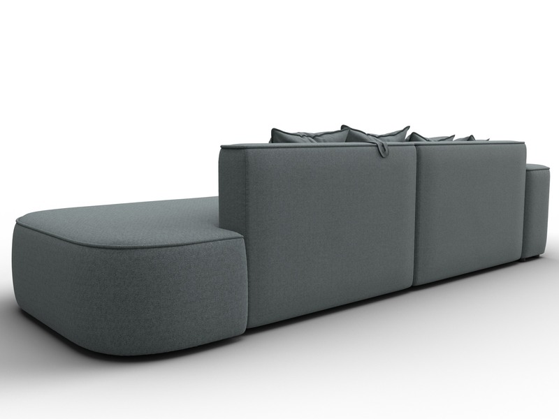 Диван угловой Лига-065 угол левый, Рогожка, Амур 07 серый