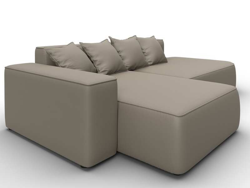 Диван угловой Лига-065 угол левый, Экокожа, GRIFON 04 бежевый