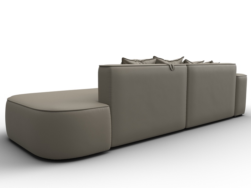 Диван угловой Лига-065 угол левый, Экокожа, GRIFON 04 бежевый