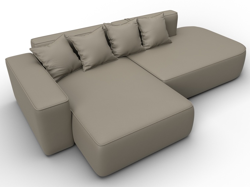 Диван угловой Лига-065 угол левый, Экокожа, GRIFON 04 бежевый