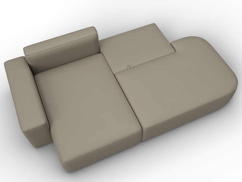 Диван угловой Лига-065 угол левый, Экокожа, GRIFON 04 бежевый