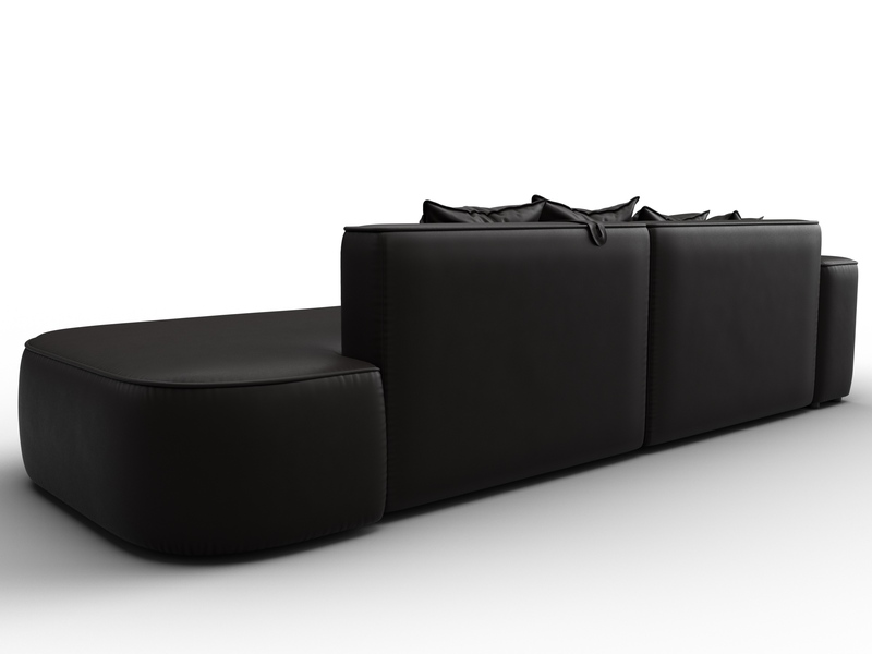 Диван угловой Лига-065 угол левый, Экокожа, GRIFON 12 коричневый