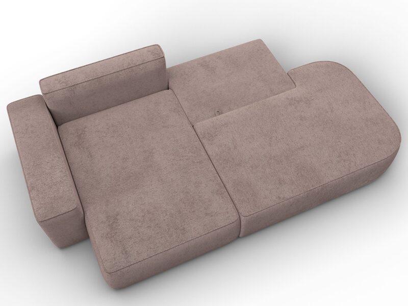 Диван угловой Лига-065 угол левый, Велюр, TOWER 05 бежевый