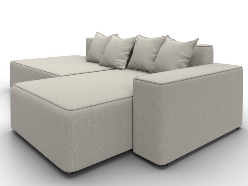 Диван угловой Лига-079 угол правый, Рогожка, Амур 02 бежевый