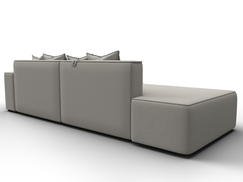 Диван угловой Лига-079 угол правый, Рогожка, Амур 02 бежевый