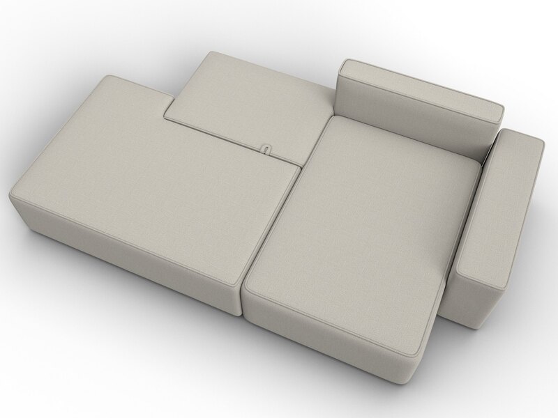 Диван угловой Лига-079 угол правый, Рогожка, Амур 02 бежевый