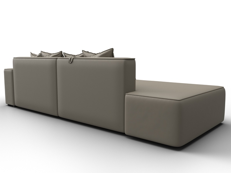 Диван угловой Лига-079 угол правый, Экокожа, GRIFON 04 бежевый